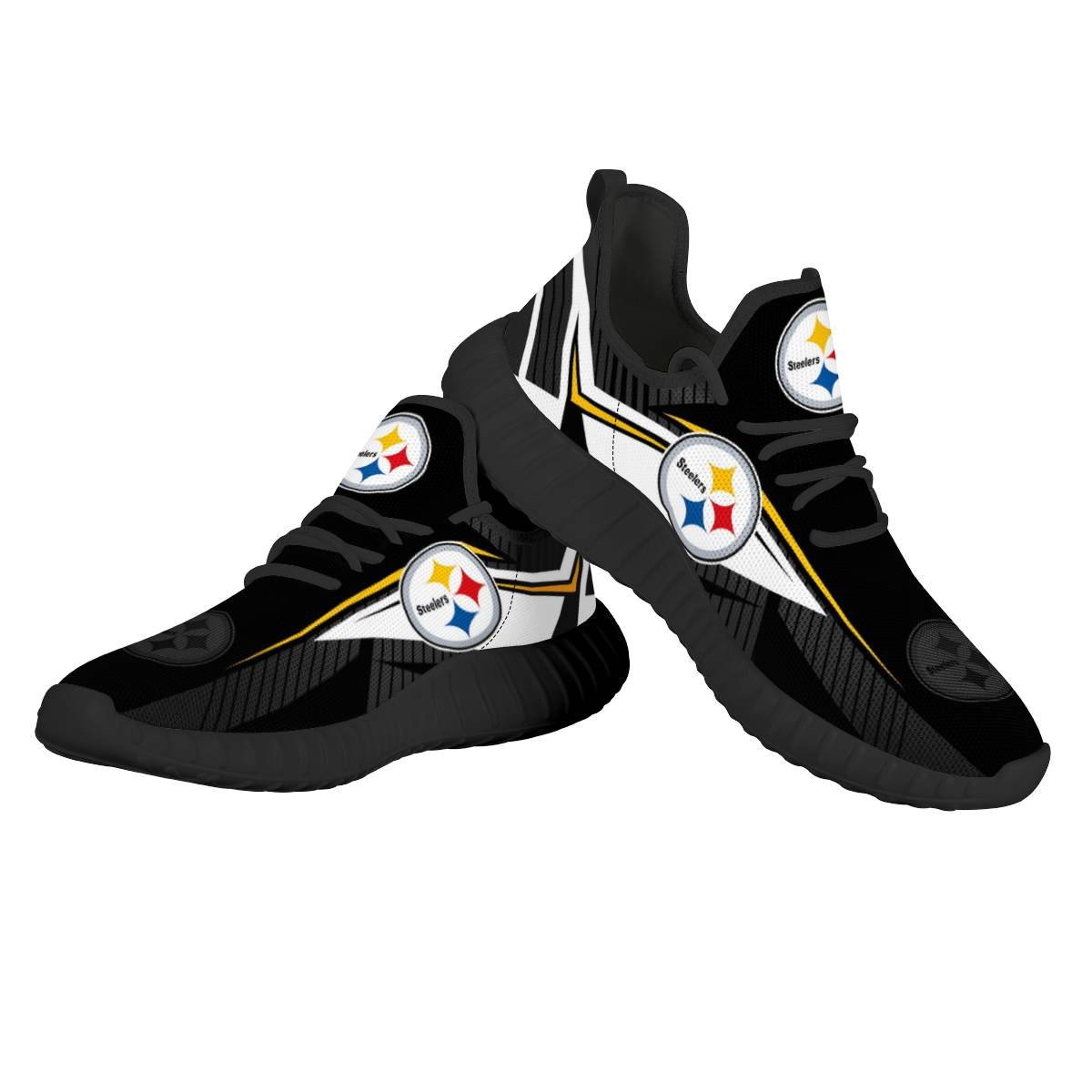 Women's Pittsburgh Steelers Mesh Knit Sneakers/Shoes 009